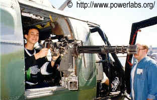  Helicopter-mounted gatling gun at an air force base in Albuquerque, New Mexico.