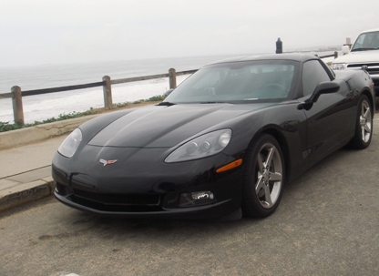 My Corvette C6, by the beach.