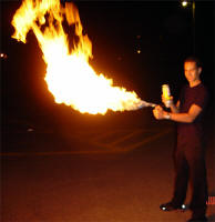 Playing with fire on 4th July.
