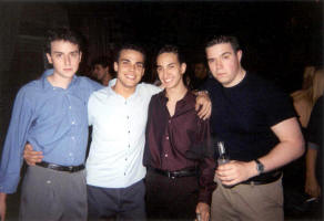 Henrique, Gabriel, me, Matt; clubbing with my friends in Sao Paulo.
