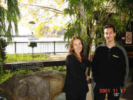  With my mom in the Boston museum of science and technology.
