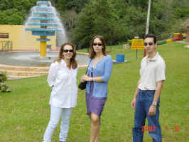  With my mother and sister in a water park outside Brasilia, Brazil.