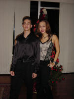 Getting ready to go out to a party with my sis.