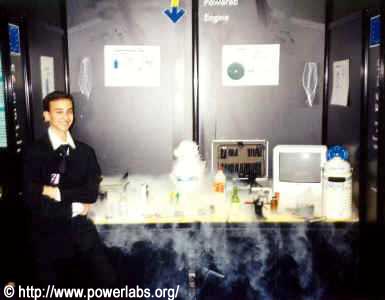 My science fair stand in Portugal.