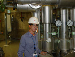  Working at the nuclear power plant.