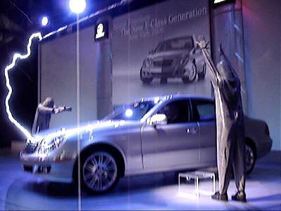 Lightning strikes the new E550 at the NYIAS.