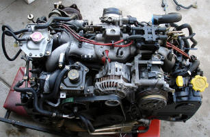 My JDM WRX RA Engine, top view.