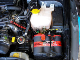 Intercooler water spray setup; I am running the second pump through STI nozzles on the IC diffuser plate.